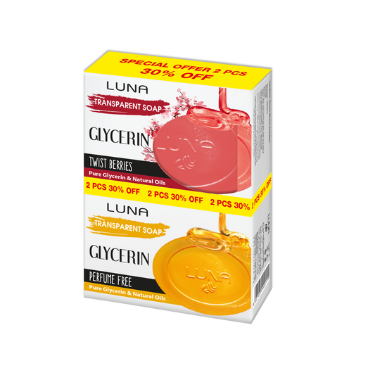 Glycerin Soap Pack of TWO 72gm Twist Berries + fragrance Free