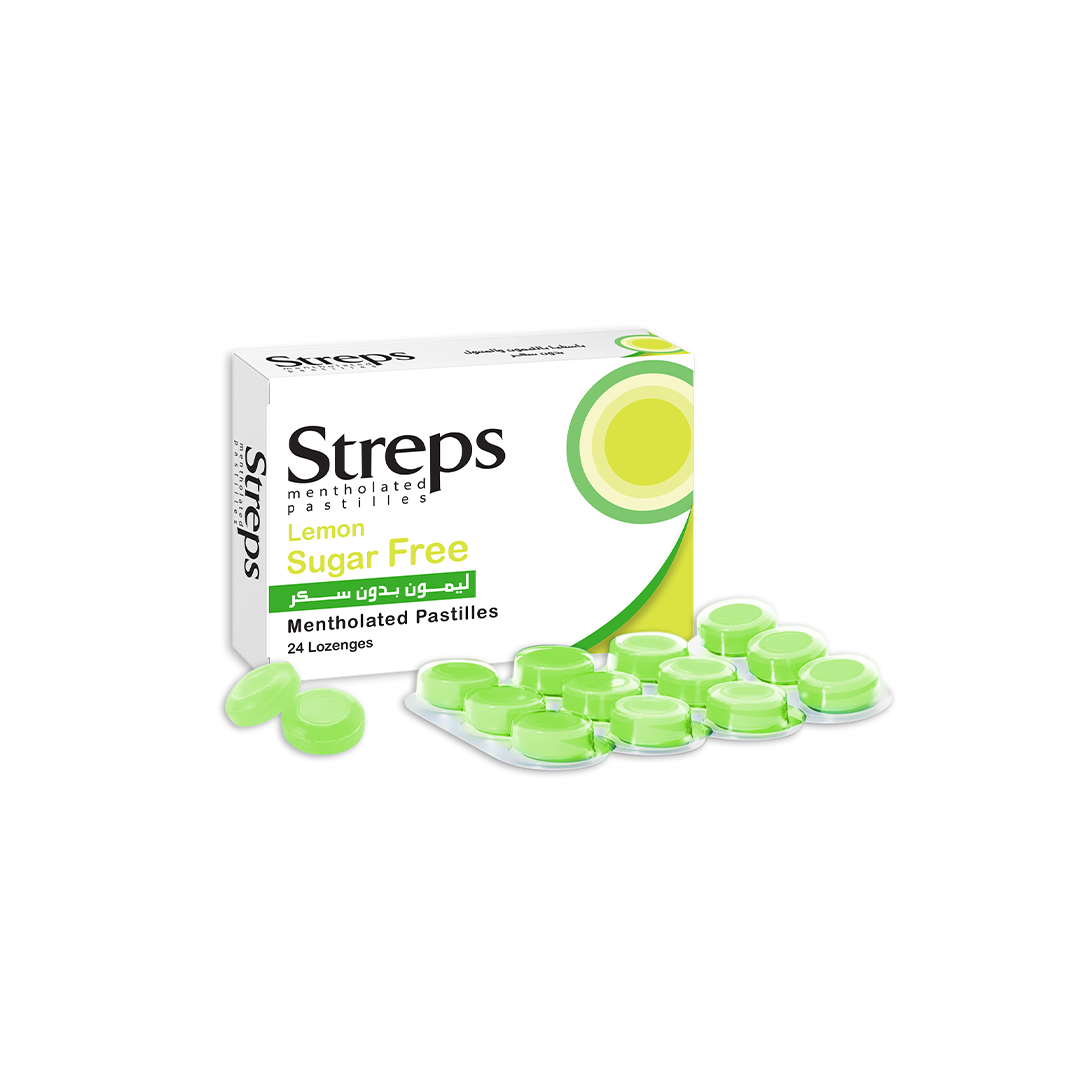 Streps Lemon ( Sugar Free ) Box 2 Strip