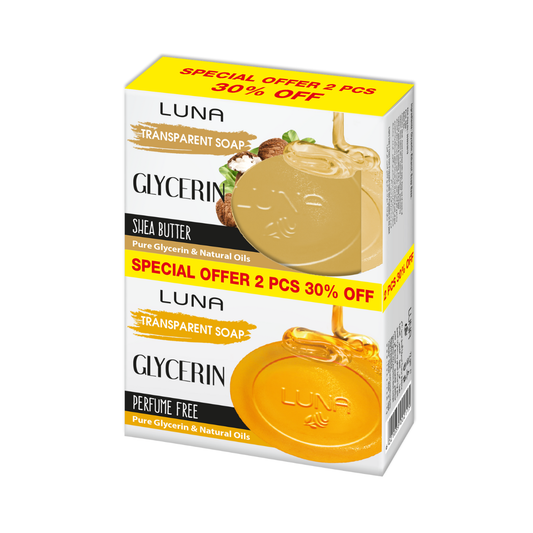Glycerin Soap Pack of TWO 72gm Shea Butter + fragrance Free